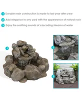 Sunnydaze Decor Electric Resin Rocky Ravine Outdoor Water Fountain - 18 in