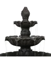 Sunnydaze Decor Classic Tulip Polystone Outdoor 3-Tier Fountain