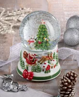 Spode Christmas Tree Rudolph Snow Globe