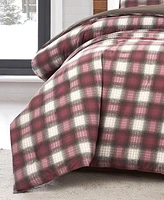 Eddie Bauer Navigation Plaid Red Reversible Comforter Set, King