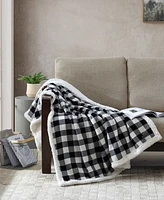 Eddie Bauer Ultra Soft Plush Fleece Reversible Throw Blanket, 60" X 50"