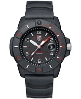 Luminox Men's Swiss Navy Seal Magnifying Glass Dive Black Rubber Strap Watch 45mm