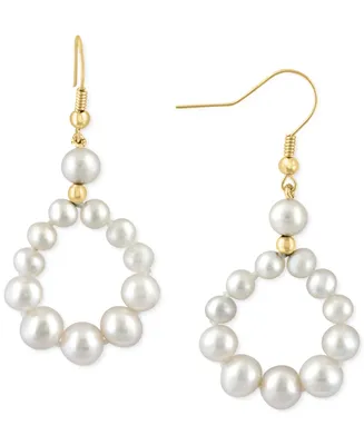 Effy Freshwater Pearl (4-7mm) Circle Drop Earrings in 14k Gold