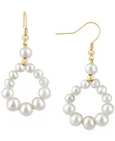 Effy Freshwater Pearl (4-7mm) Circle Drop Earrings in 14k Gold