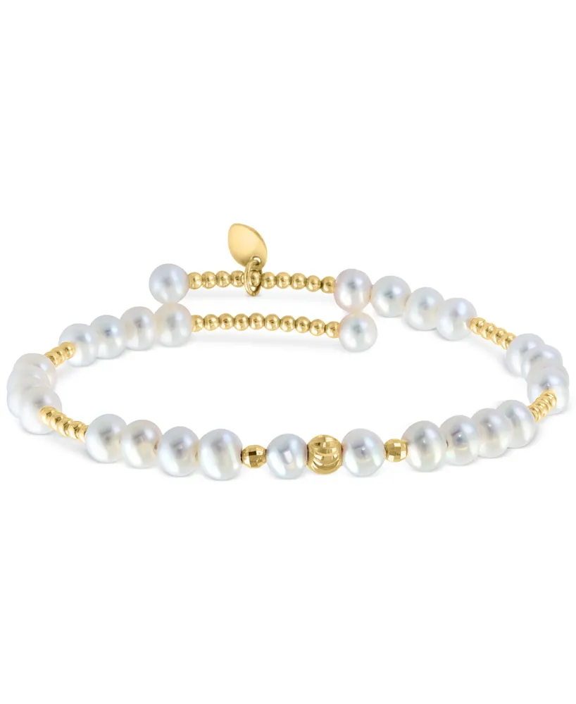 Effy Freshwater Pearl (4-1/2mm) Coil Bracelet in 14k Gold