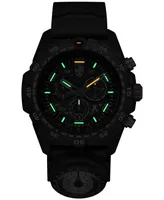 Luminox Men's Swiss Chronograph Bear Grylls Survival Master Series Compass Orange Rubber Strap Watch 45mm