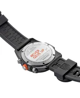 Luminox Men's Swiss Chronograph Bear Grylls Survival Land Series Black Rubber Strap Watch 45mm