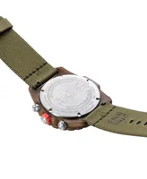 Luminox Men's Swiss Chronograph Bear Grylls Survival Eco Master Series Olive Strap Watch 45mm