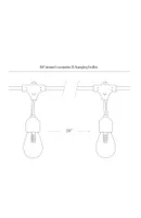 Ambience Pro 27 ft. Outdoor Solar Led 1-Watt String Lights with Warm White Hue
