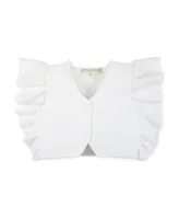 Hope & Henry Girls' Ruffle Sleeve Sweater Vest, Infant