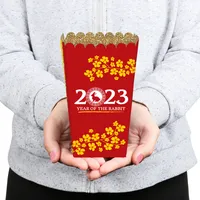 Big Dot of Happiness 2024 Year of the Dragon - Lunar New Year Favor Popcorn Treat Boxes - Set of 12