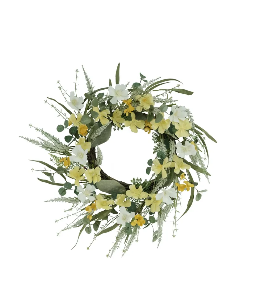 Puleo Dogwood Floral Spring Wreath, 24"