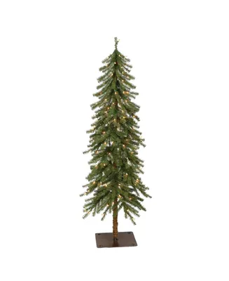 Puleo 4FT Pre-Lit Alpine Artificial Christmas Tree