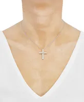Grown With Love Lab Grown Diamond Cross Pendant Necklace (2 ct. t.w.) in 14k White Gold