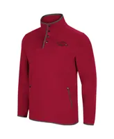 Men's Colosseum Cardinal Arkansas Razorbacks Rebound Snap Pullover Jacket