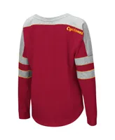 Women's Colosseum Crimson Iowa State Cyclones Trey Dolman Long Sleeve T-shirt