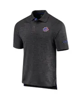 Men's Colosseum Heathered Black Boise State Broncos Down Swing Polo Shirt