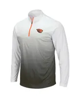 Men's Colosseum Gray Oregon State Beavers Magic Team Logo Quarter-Zip Jacket