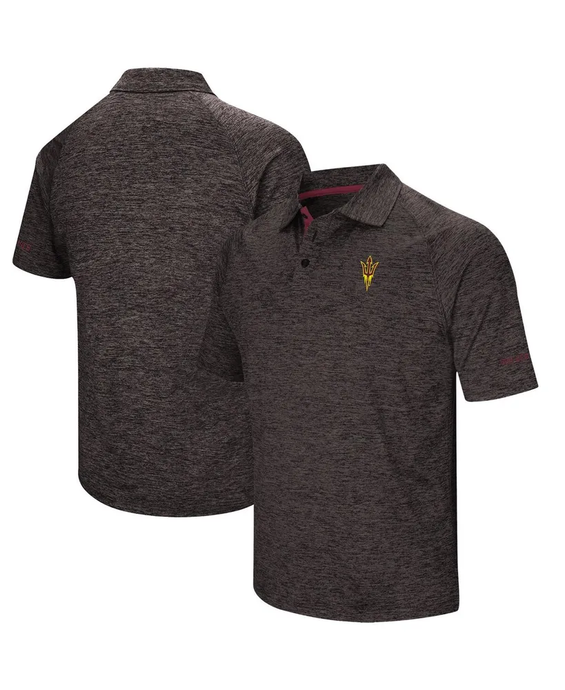 Men's Colosseum Black Arizona State Sun Devils Down Swing Polo Shirt