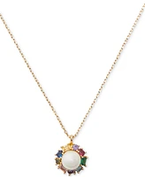 Kate Spade New York Candy Shop Imitation Pearl Halo Pendant Necklace, 17" + 3" extender