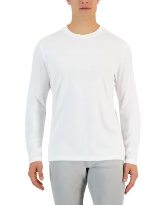 Alfani Alfatech Long Sleeve Crewneck T-Shirt, Created for Macy's