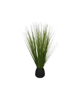 Nature's Elements Desktop Artificial Foliage in Ribbed Pot