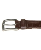 Lucky Brand Men's Grid Tooled Embossed Leather Belt