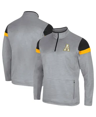 Men's Colosseum Gray Appalachian State Mountaineers Bingo Quarter-Zip Jacket