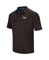 Men's Colosseum Black Ucla Bruins Down Swing Polo Shirt