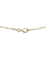 Wrapped Diamond & Enamel Quatrefoil Dangle 18" Collar Necklace (1/4 ct. t.w.) in 10k Gold, Created for Macy's