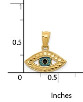 Evil Eye Charm Set in 14k Gold and Enamel