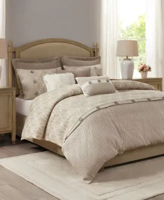 Madison Park Signature Grace Jacquard Geometric Comforter Sets