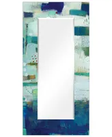 Empire Art Direct 'Crore I' Rectangular On Free Floating Printed Tempered Art Glass Beveled Mirror, 72" x 36"