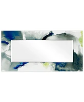 Empire Art Direct 'Ephemeral' Rectangular On Free Floating Printed Tempered Art Glass Beveled Mirror