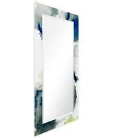 Empire Art Direct 'Ephemeral' Rectangular On Free Floating Printed Tempered Art Glass Beveled Mirror, 54" x 28"