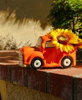 Flora Bunda Sunflowers Truck Ceramic Pot, 10.25"