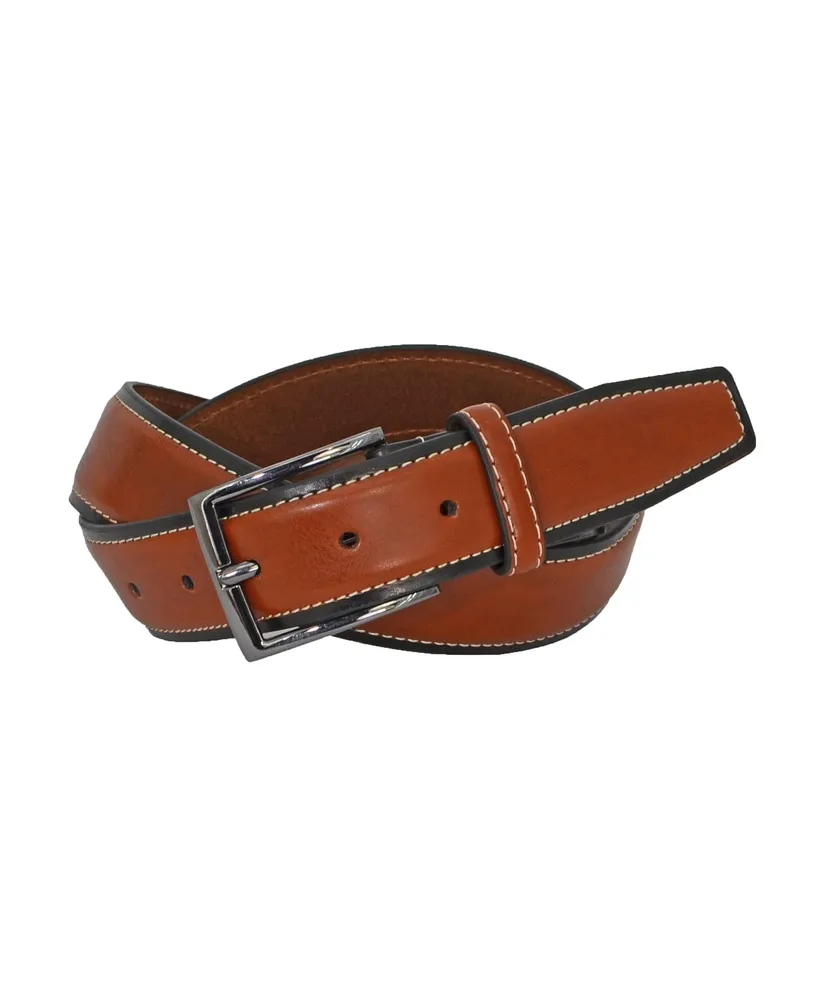 Duchamp London Men's Split Leather Non-Reversible Dress Casual Belt