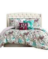 Southshore Fine Linens Christmas Woodland Reversible 6 Piece Comforter Set, Twin