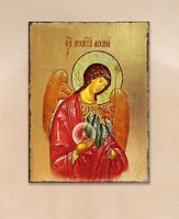 Designocracy Icon Archangel Michael Wall Art on Wood 8"