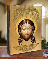 Designocracy Icon The Holy Face Wall Art on Wood 16"