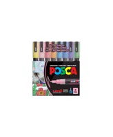 Posca Paint Fine Glitter Marker 8 Piece Color Set, 3 ml