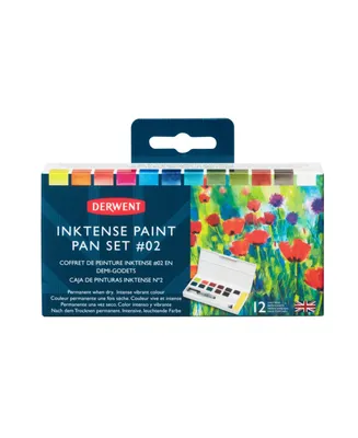Derwent Inktense Paint Pan 12 Piece Set, Version 2