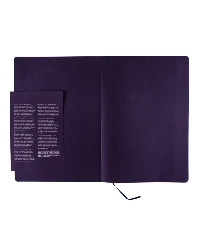 Fabriano Ecoqua Plus Stitch Bound Lined A4 Notebook, 8.3" x 11.7"