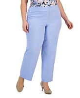 Kasper Plus Size Straight-Leg Pants