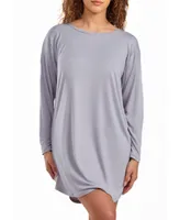 iCollection Women's Jewel Modal Sleep Shirt or Dress Ultra Soft and Cozy Lounge Style