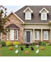 Big Dot of Happiness Jack-o'-Lantern Halloween - Lawn Decor - Outdoor Party Yard Decor - 10 Pc