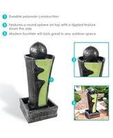 Sunnydaze Decor Art Deco Rippling Stream Outdoor Water Fountain - Modern Fountain & Backyard Water Feature for the Patio, Lawn, & Garden
