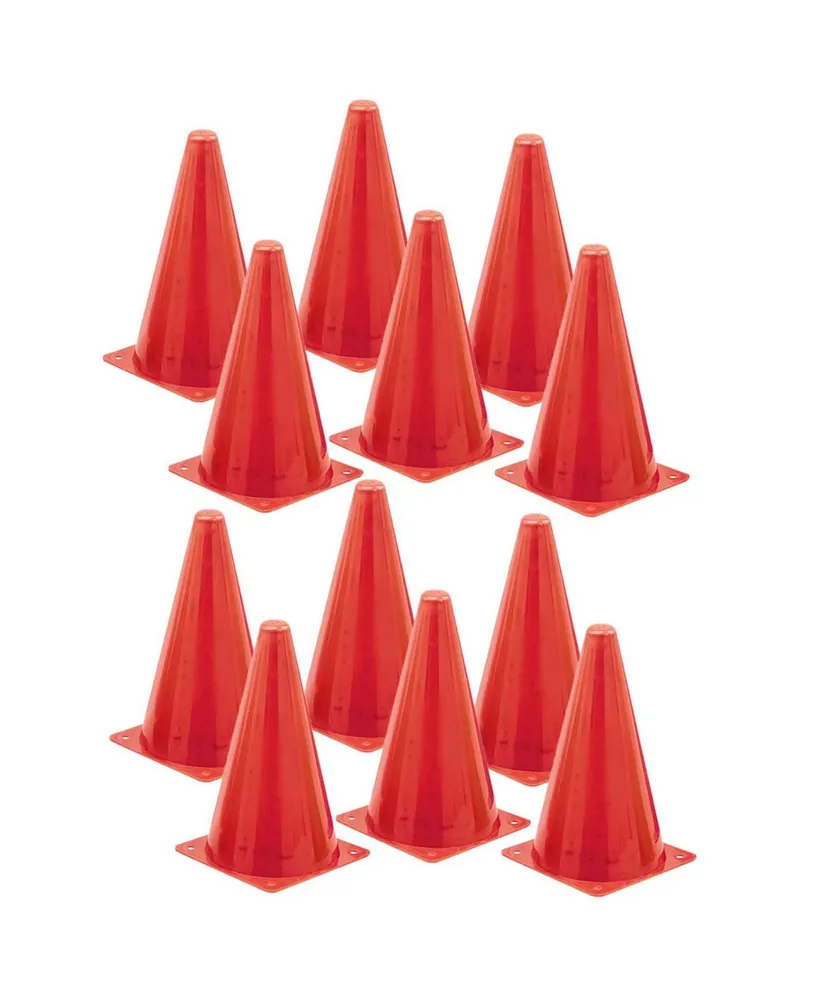 Champion Sports High Visibility Plastic Safety Cone, Set of 12