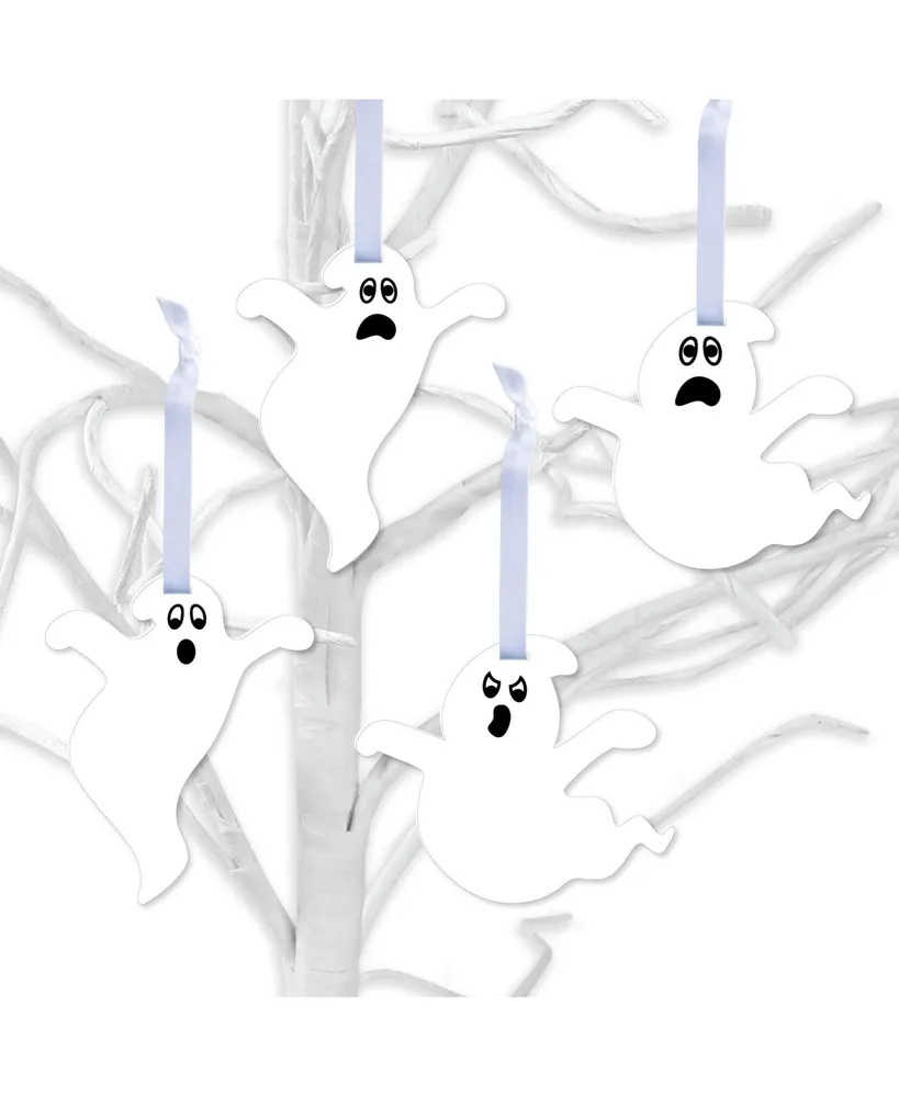 Big Dot of Happiness Spooky Ghost - Halloween Party Decorations - Tree Ornaments - Set of 12