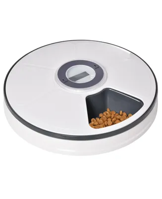 Auto 6 Meal Trays for Wet or Dry Pet Food Timer Meal Dispenser 128 ml